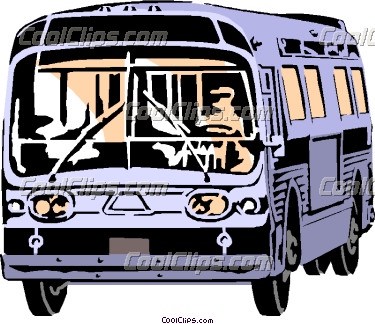 Public Transit Bus Vector Clip Art