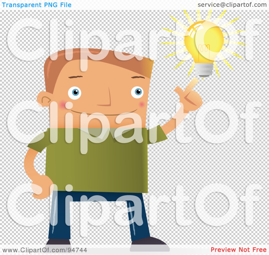 Royalty Free  Rf  Clipart Illustration Of A Smart Blocky Guy With A