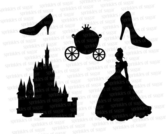 Silhouette    Cinderella S Shoe Clip Art Clipart    Disney Princess