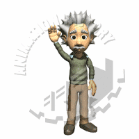 Smart Guy Waving Animated Clipart