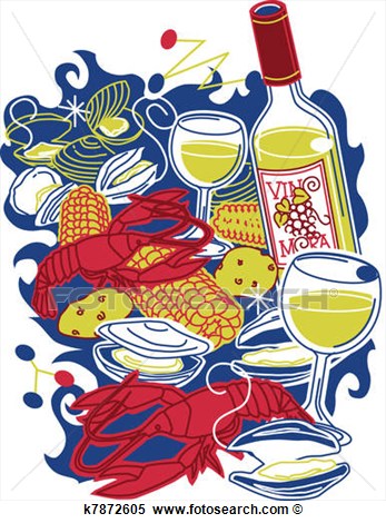 Stock Illustration   Clam Bake  Fotosearch   Search Clipart Drawings