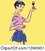 Women And Wine Clip Art
