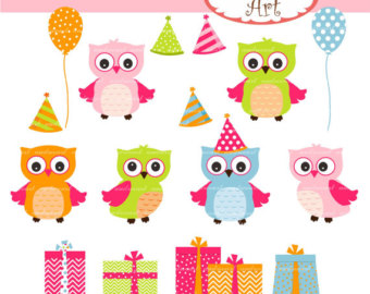 Buy 2 Get 1 Free Sale   Cute Owl Cl Ip Art Digital Clipart Birds Pink    