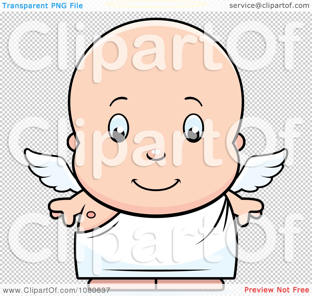 Clipart Cute Baby Boy Angel   Royalty Free Vector Illustration By Cory