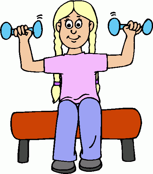 Clipart Girl Exercising