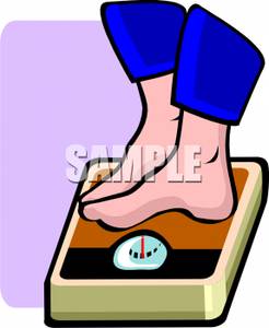 Clipart Image Of A Pair Of Feet On A Scale 