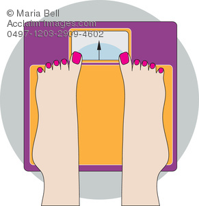 Feet On Scale Clipart Image