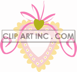      Free Heart Doily With Pink Bow Clipart Image Picture Art   145848