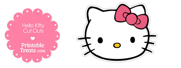 Hello Kitty Head Cut Out With