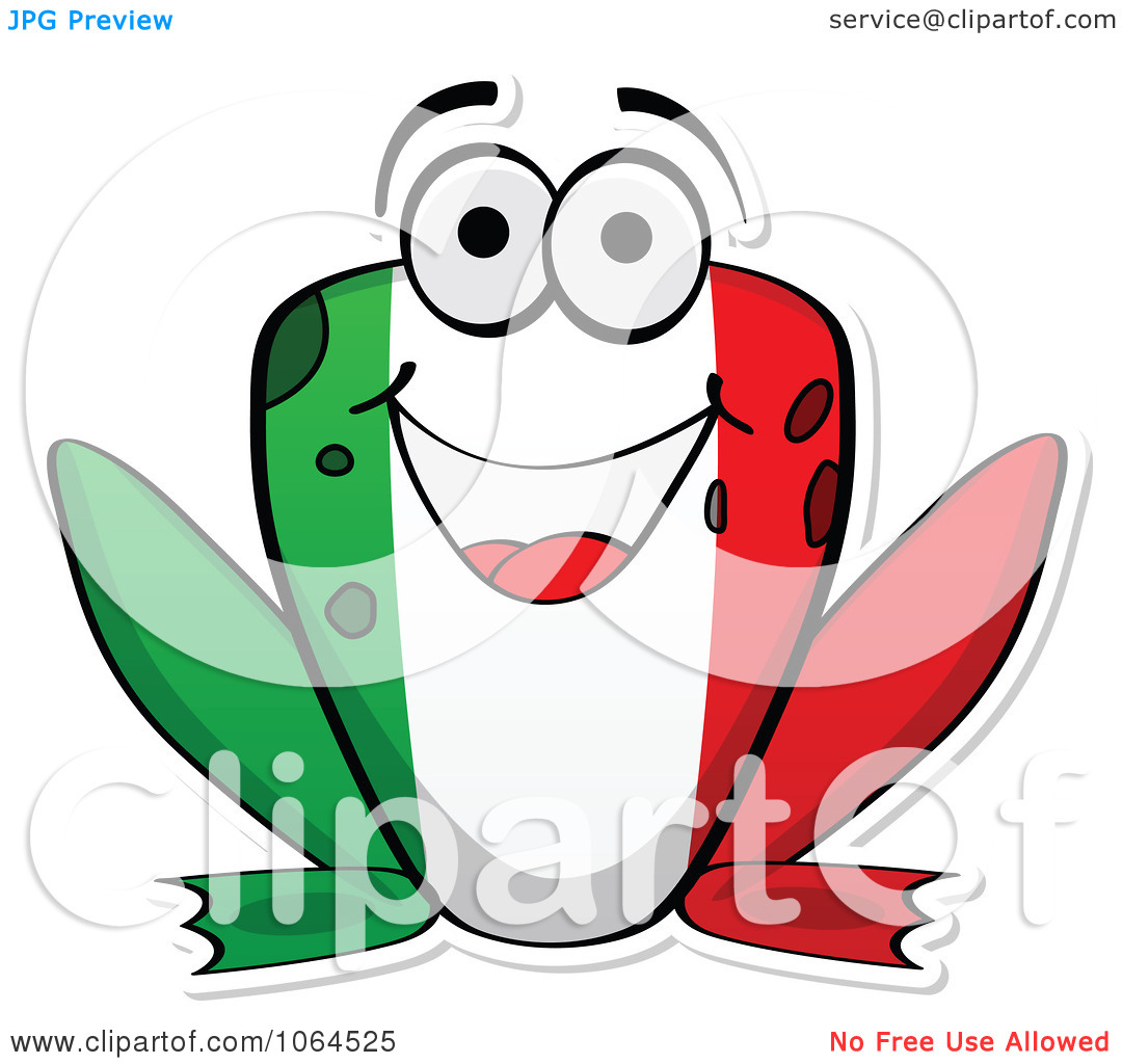 Italian Clip Art Free Clipart Italian Flag Frog Royalty Free Vector