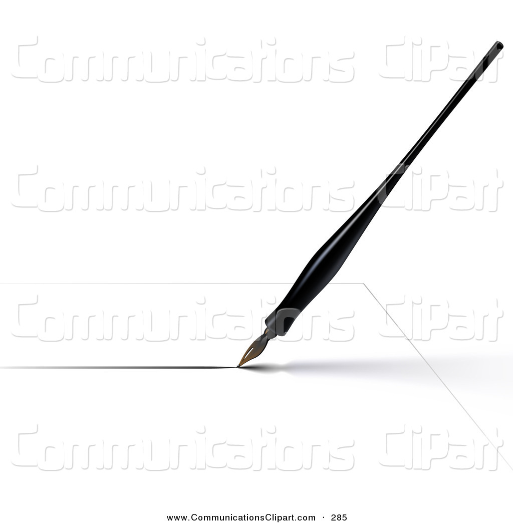 Pen And Paper Writing Clipart Communication Clipart Of A