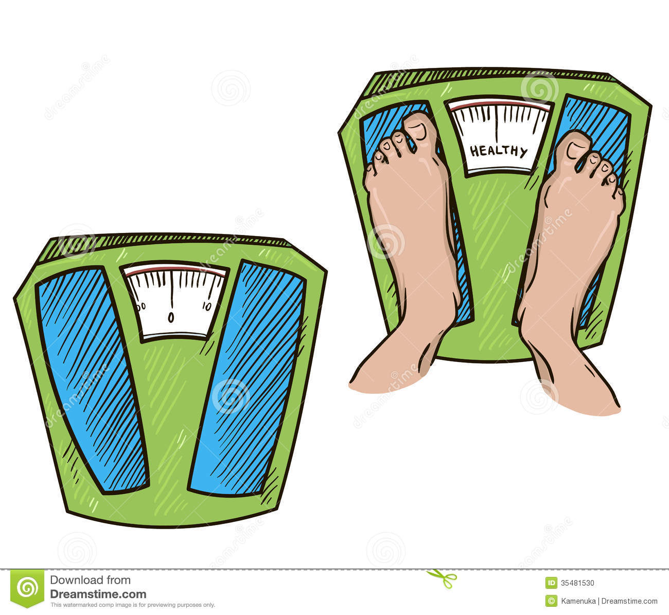 Standing Weight Scale Clipart Feet On Weight Scales  Healthy