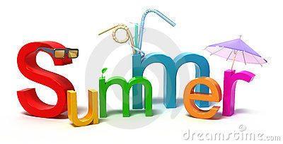 Word Summer With Colourful Letters Stock Photo   Image  15308540