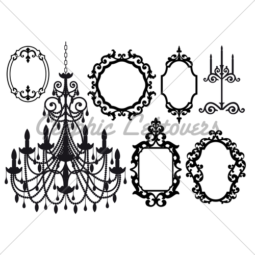 Antique Picture Frames And Crystal Chandelier S   