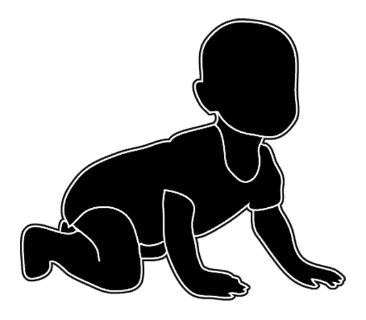 Baby Crawling Silhouette Baby Crawling Silhouette Baby