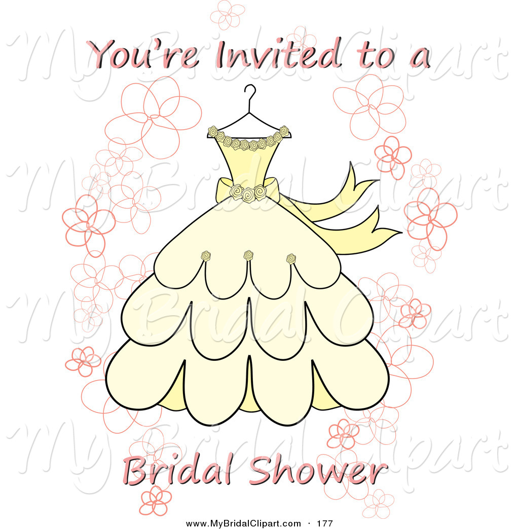 Bridal Clipart Of A You Re Invited To A Bridal Shower Party Invitation