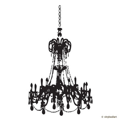 Colour Chandelier Wall Sticker Will Add Some Funky Chic To Any Wall