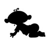 Crawling Baby Clipart Image   Infant Baby Crawling Silhouette