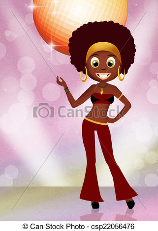Danse   Illustration Afro Girl Csp22056476   Recherchez Des Clipart