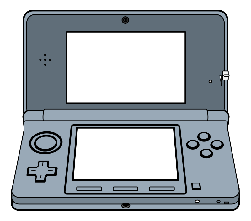 Drawing Of A Handheld Gaming System Similar To Nintendo