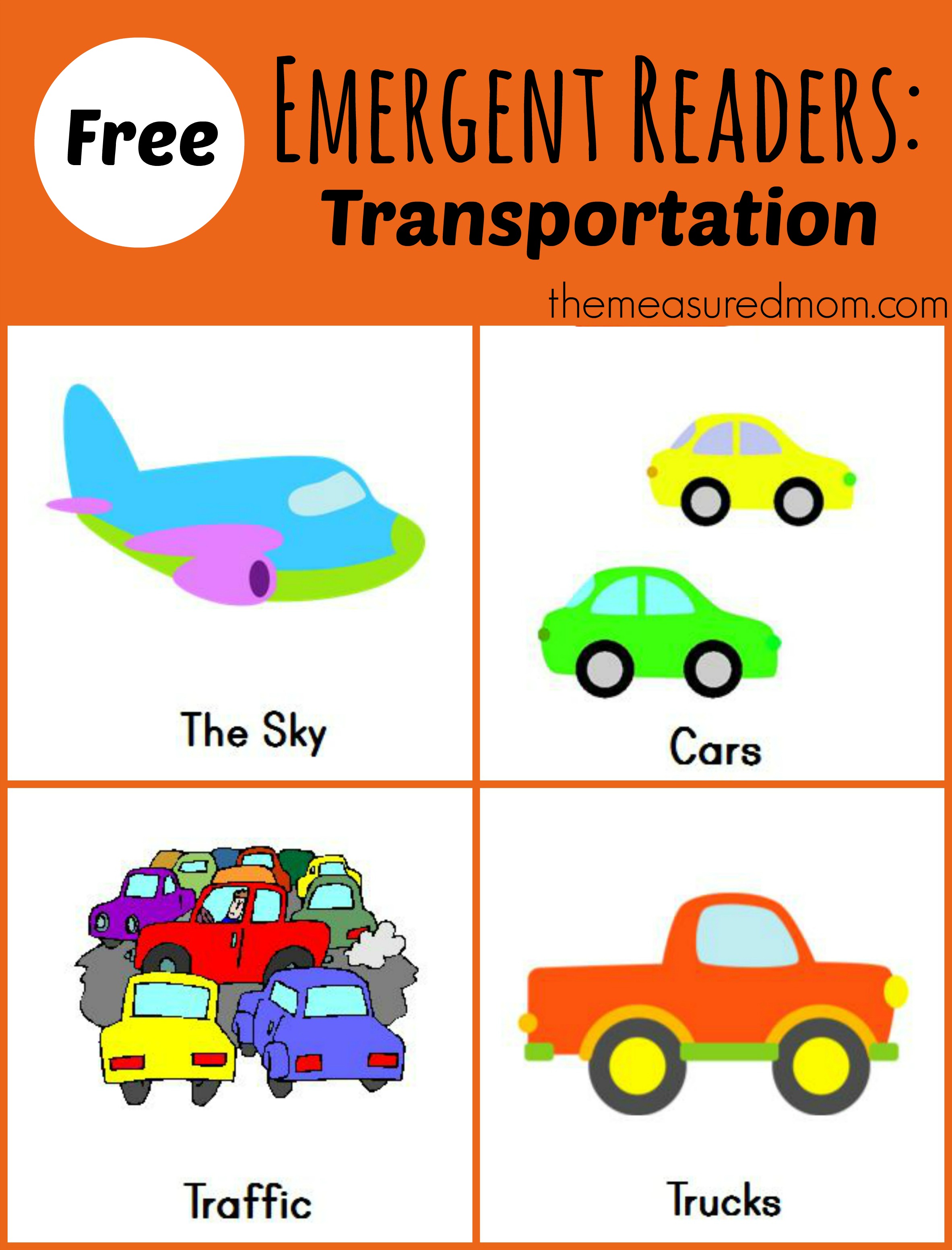 Free Printable Emergent Readers  Transportation   Sight Word See