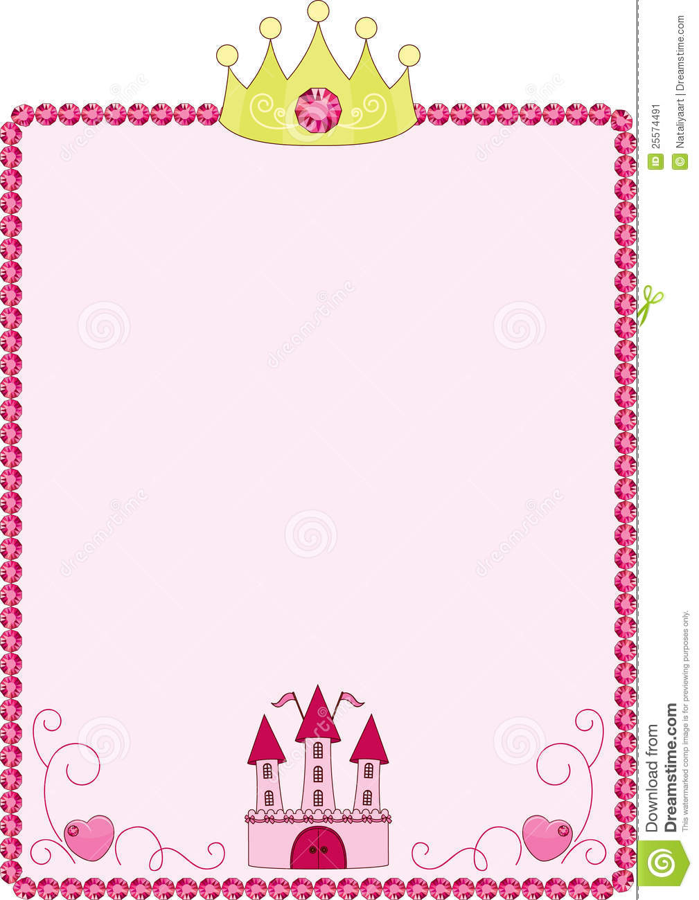 Princess Pink Frame Stock Image   Image  25574491
