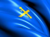 Principality Of Asturias Flag Spain    Royalty Free Clip Art