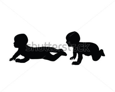 Source File Browse   People   Vector Silhouette Of A Baby Crawling