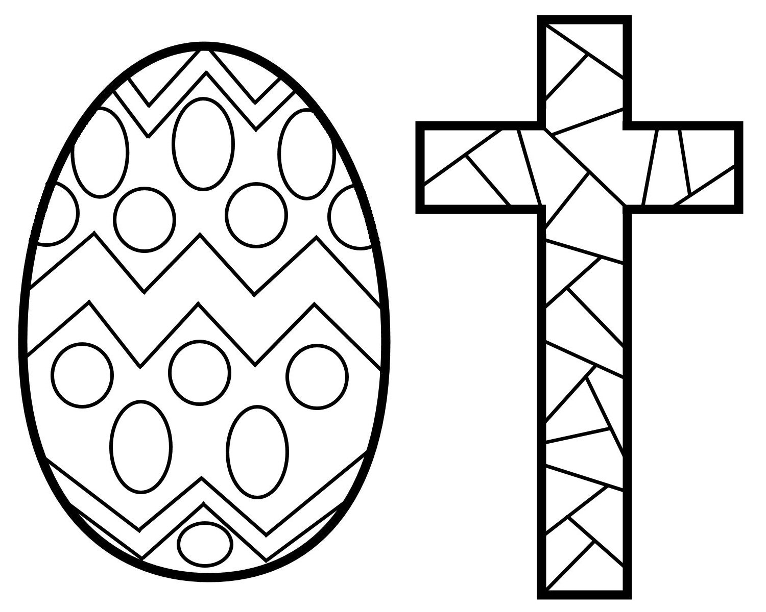 Stained Glass Cross Clip Art Easter Stained Glass Coloring