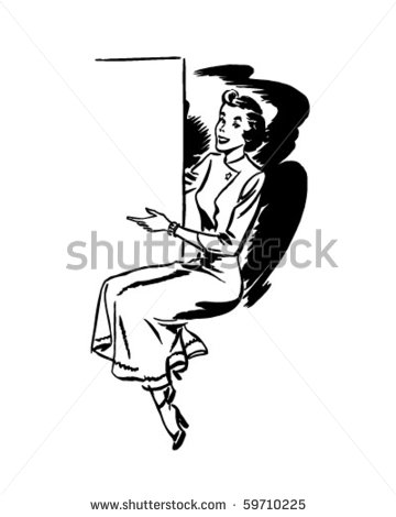 Stock Images Similar To Id 58332166   Retro Woman Winking Retro