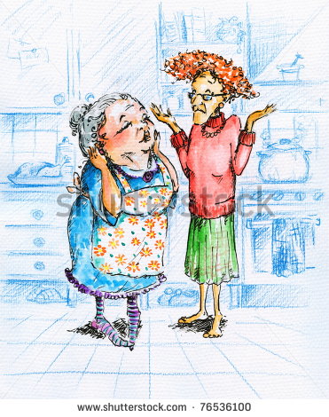 Two Old Women Talking In Kitchen Picture I Have Created With    
