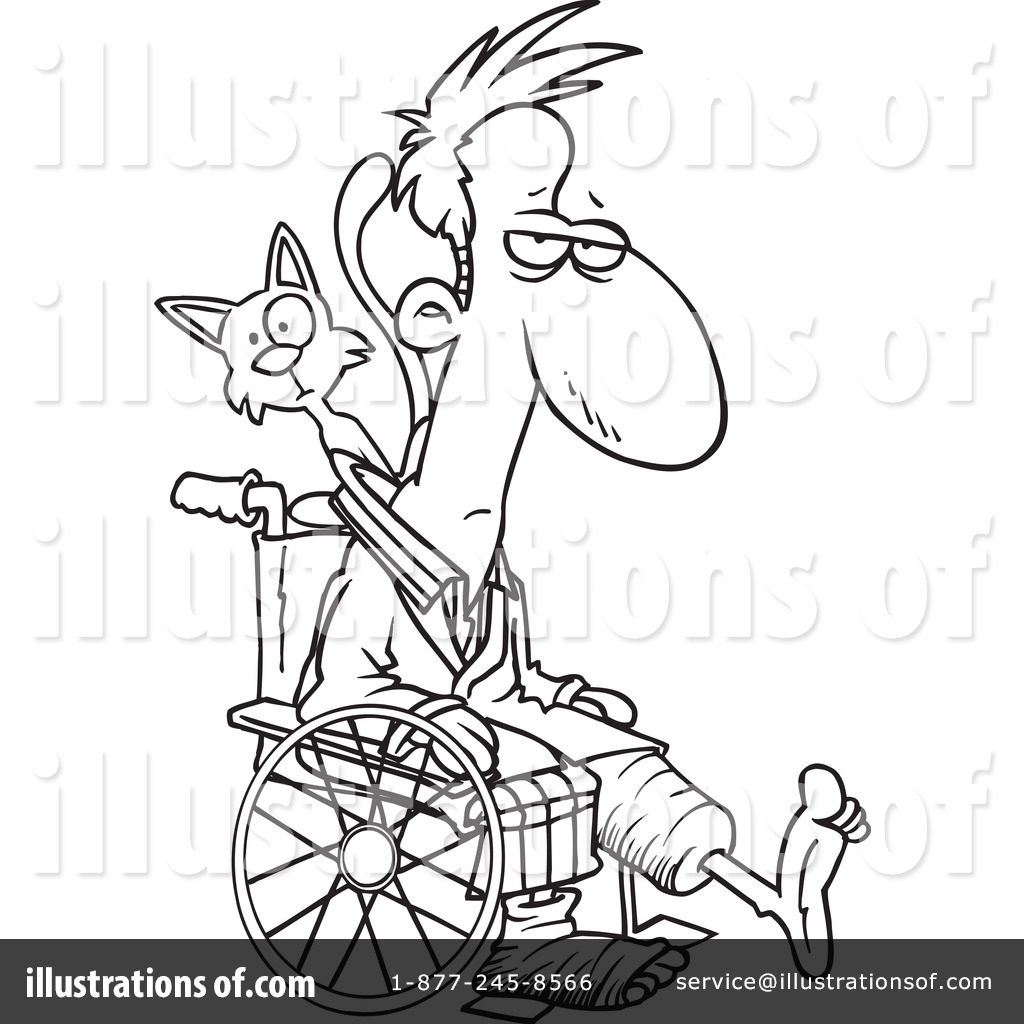 Wheelchair Clipart  441170 By Ron Leishman   Royalty Free  Rf  Stock