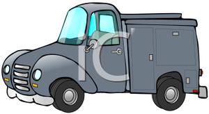 An Antique Pickup Truck   Royalty Free Clipart Picture
