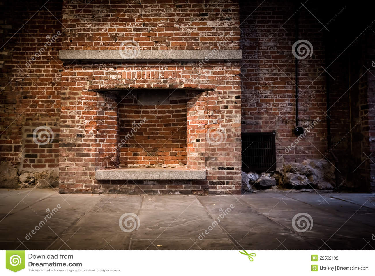 Brick Fireplace Background Stock Photography   Image  22592132