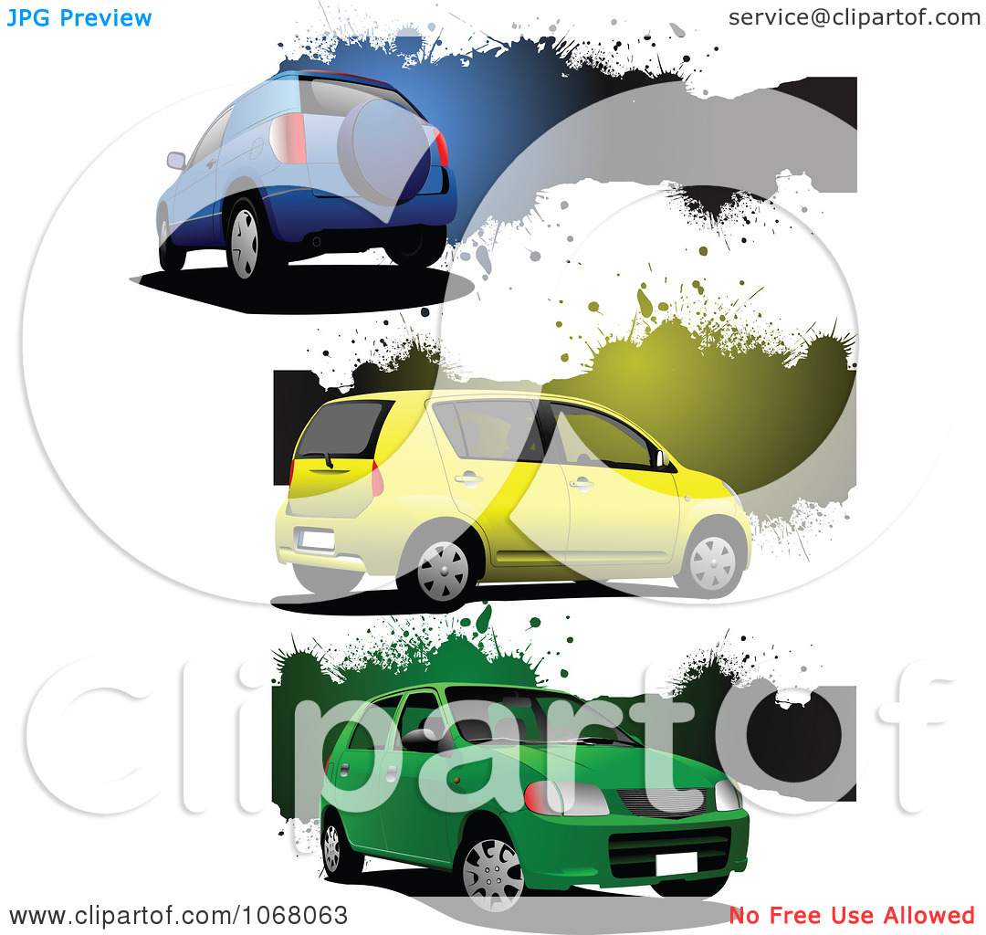 Clipart Car Website Banners 1   Royalty Free Vector Illustration By