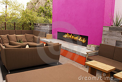 Free Stock Photos  Modern Outdoor Patio Fireplace  Image  22812148