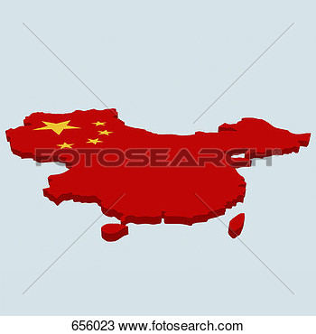 In The Shape Of China  Fotosearch   Search Clipart Illustration Fine
