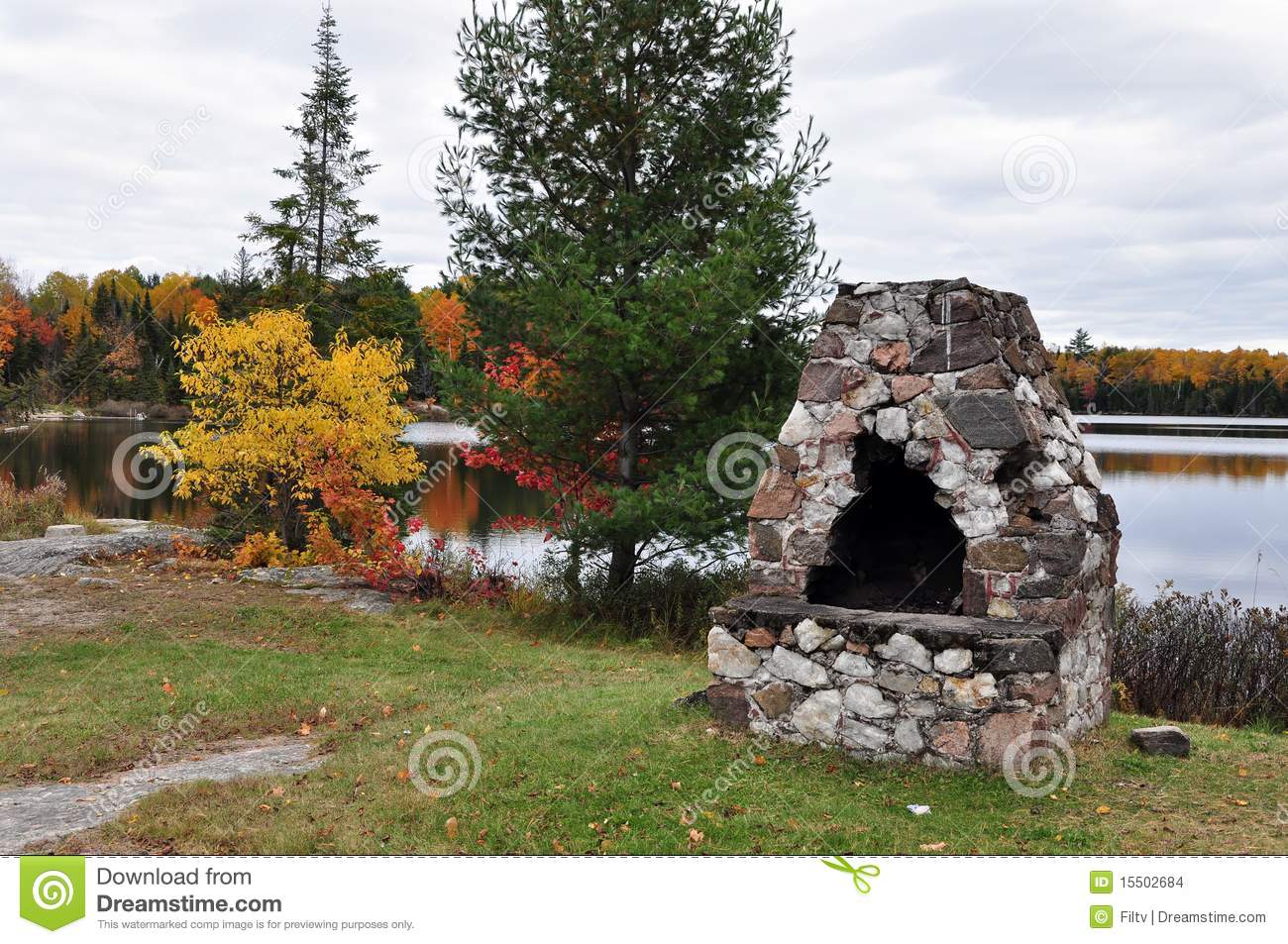 Outdoor Fireplace Stock Images   Image  15502684
