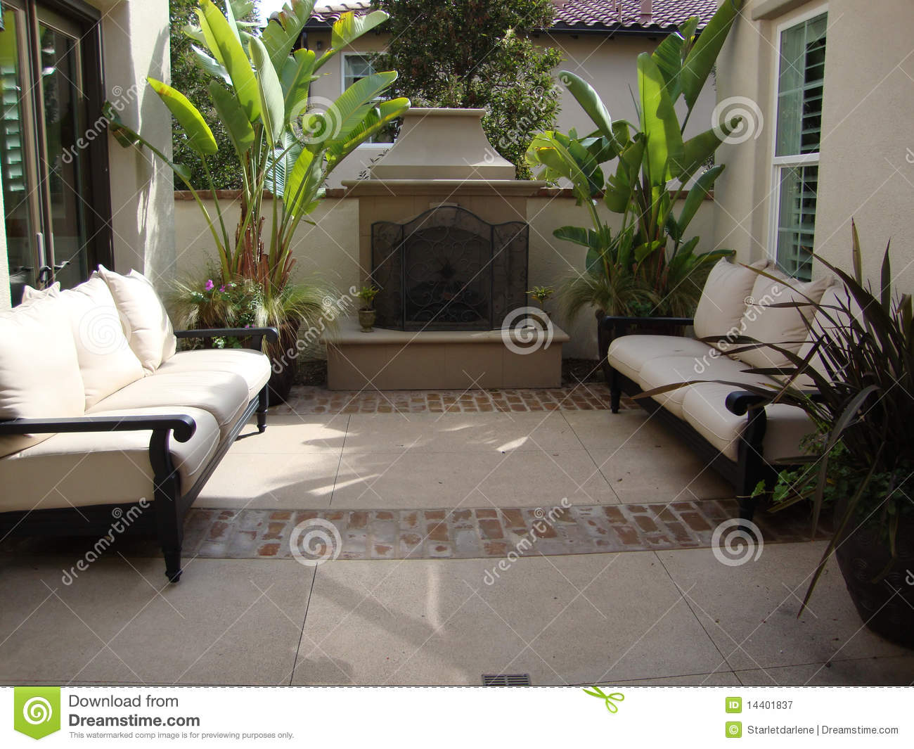 Outdoor Patio And Fireplace Royalty Free Stock Photography   Image