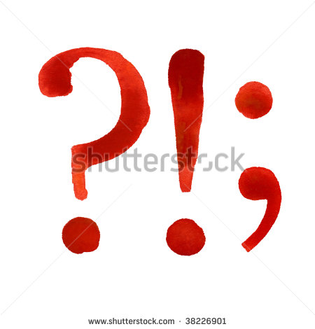 Punctuation Marks Clip Art Comma Red Watercolor Punctuation