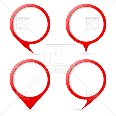 Red Round Map Markers And Pointers Design Elements Download Royalty