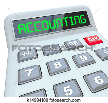 Stock Illustration Of Accounting Word Calculator Bookkeeping Budget