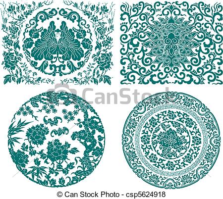 Stock Illustration Of Chinese Oriental Flower Csp5624918   Search Eps