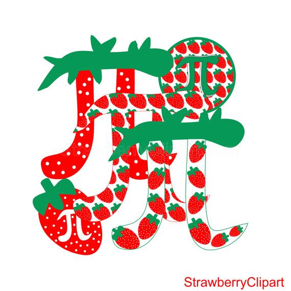 Strawberry Pi Clip Art Designs Celebrate Pi By Strawberryclipart  3