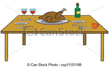 Table Of Food Clip Art Http   Www Canstockphoto Com Table Food Is
