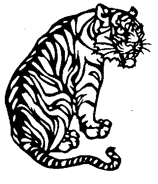 Art Black And White Cartoon Tiger Cartoon Tiger Cute Tiger Clip Art