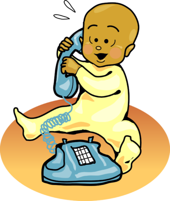 Baby On Phone Clipart Babies Love Telephones Some Like To Talk Others