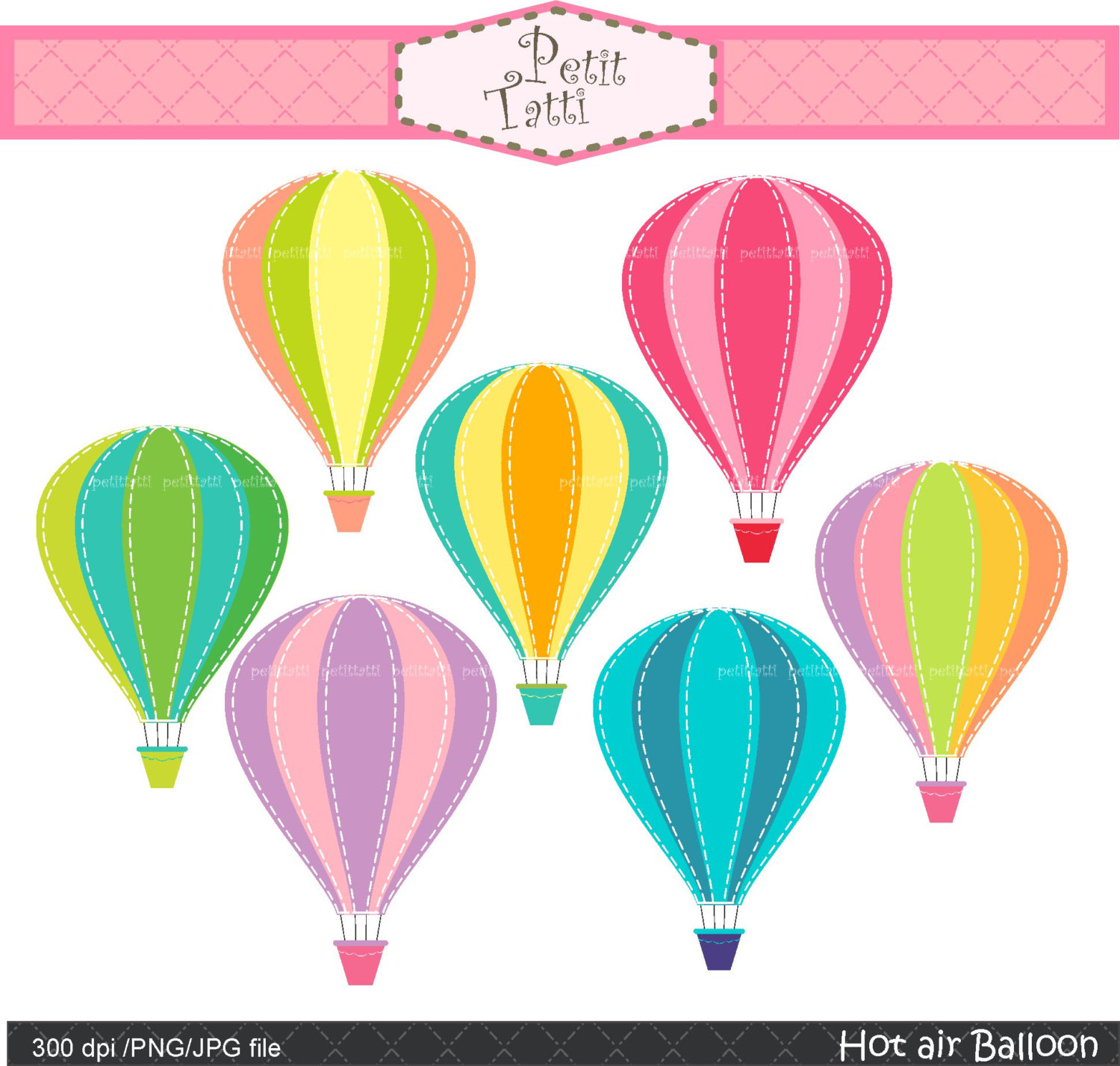Bonjour Clipart Hot Air Balloon Clip Art Hot