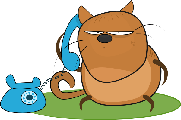 Cat Talking In Phone Clip Art At Clker Com   Vector Clip Art Online