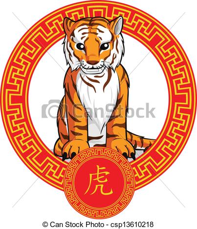 Chinese Tiger Clipart Chinese Zodiac Animal   Tiger